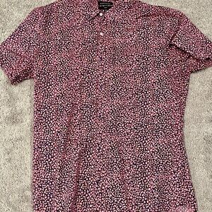 Bonobos Men's Pink Patterned Shirt